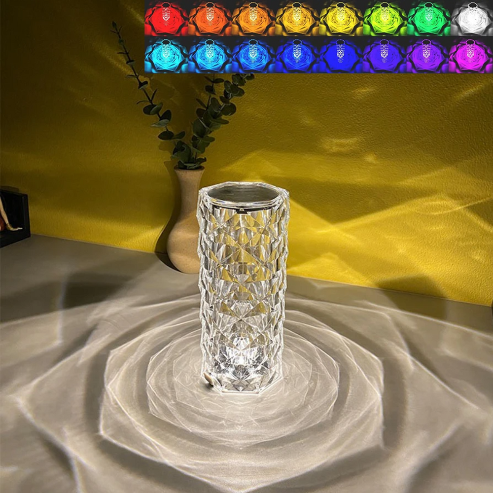 SverigeSmiles® | CrystalGlow Touch™ Uppladdningsbar Bordslampa