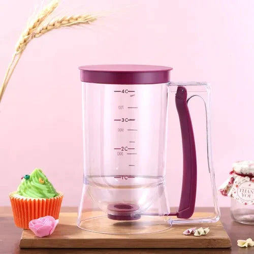 SverigeSmiles® | MixMaster 900 ml - Praktisk Dispenser för muffins-, pannkaks- och kaksmet